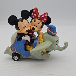 Disney Parks Exclusive Mickey & Minnie Mouse Dumbo Ride Pull Back Toy Figure